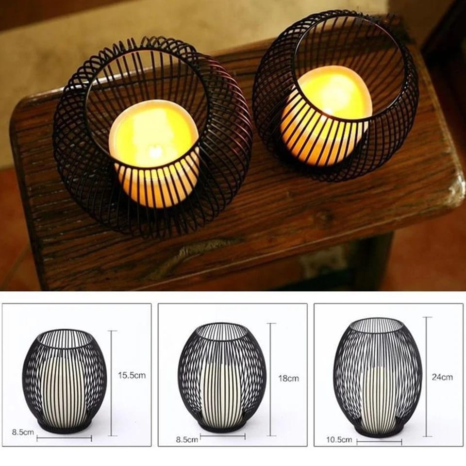 Metal Candle Stand-Black(SA2405-20) Tissue Box Apricot
