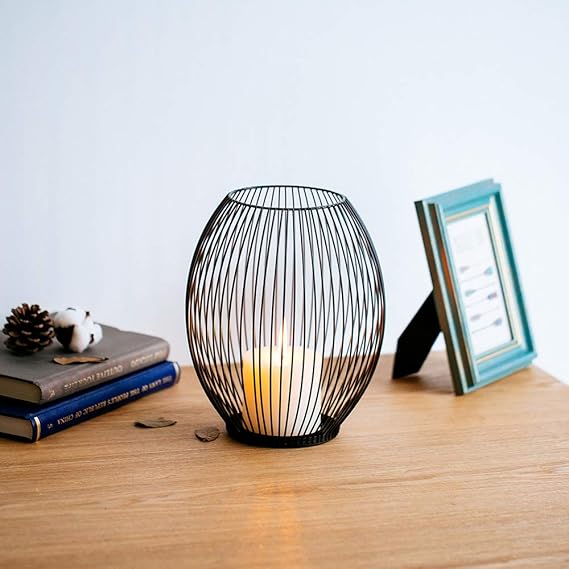Metal Candle Stand-Black(SA2405-20) Tissue Box Apricot
