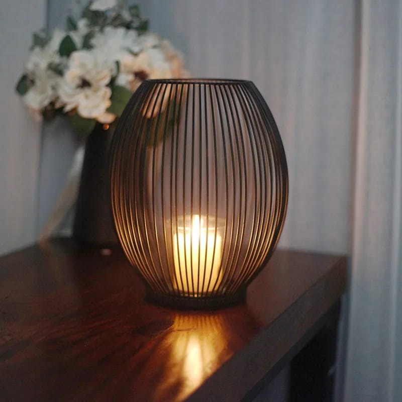 Metal Candle Stand-Black(SA2405-20) Tissue Box Apricot