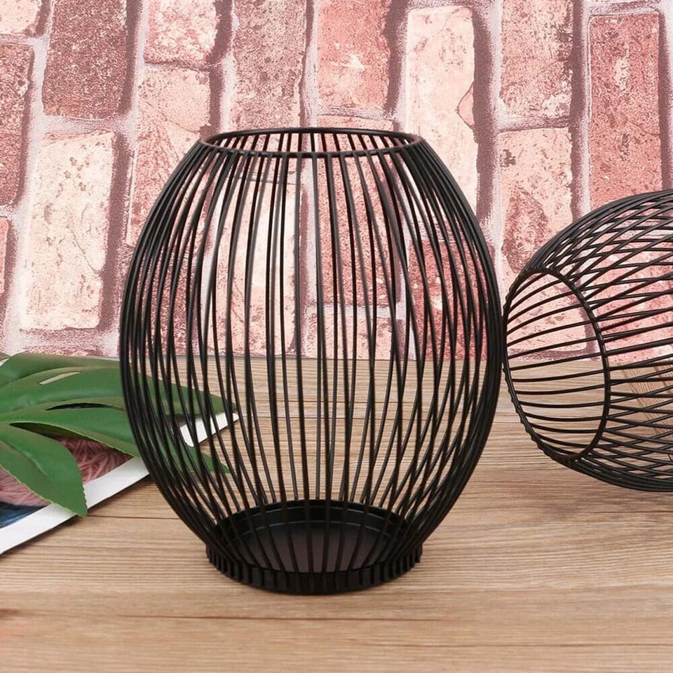 Metal Candle Stand-Black(SA2405-20) Tissue Box Apricot