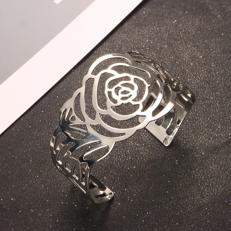 Metal Napkin Holders (5098)-Silver Rose Apricot