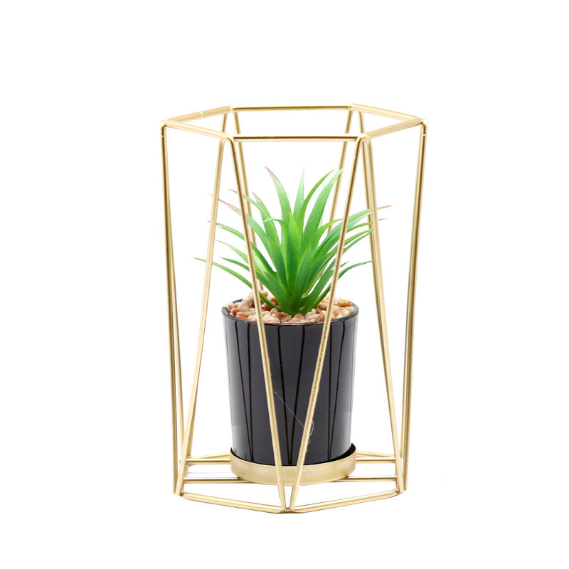 Metal Pot Stand Cylindrical-Golden(SA2405-154) Tissue Box Apricot