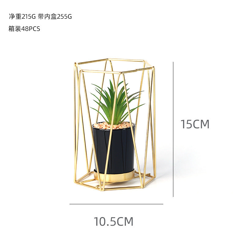 Metal Pot Stand Cylindrical-Golden(SA2405-154) Tissue Box Apricot