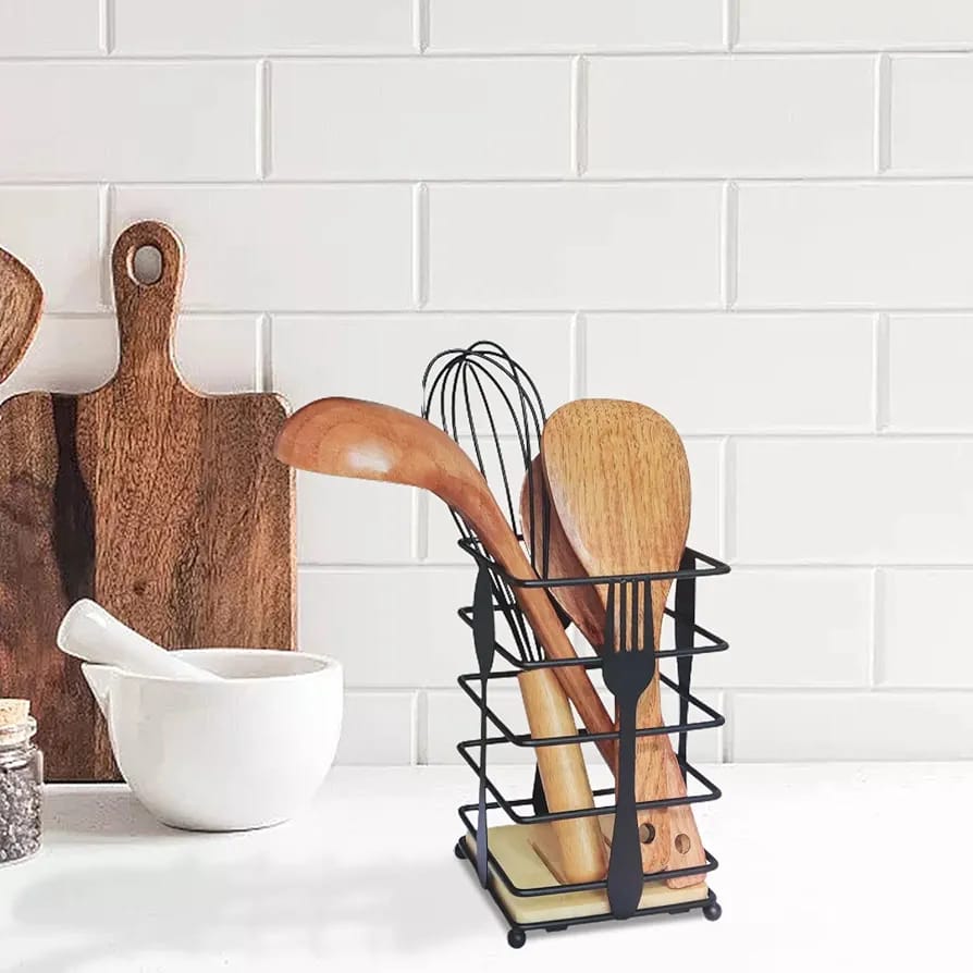 Metallic Essential Metal Spoon Holder-Square(SA2405-96) Apricot