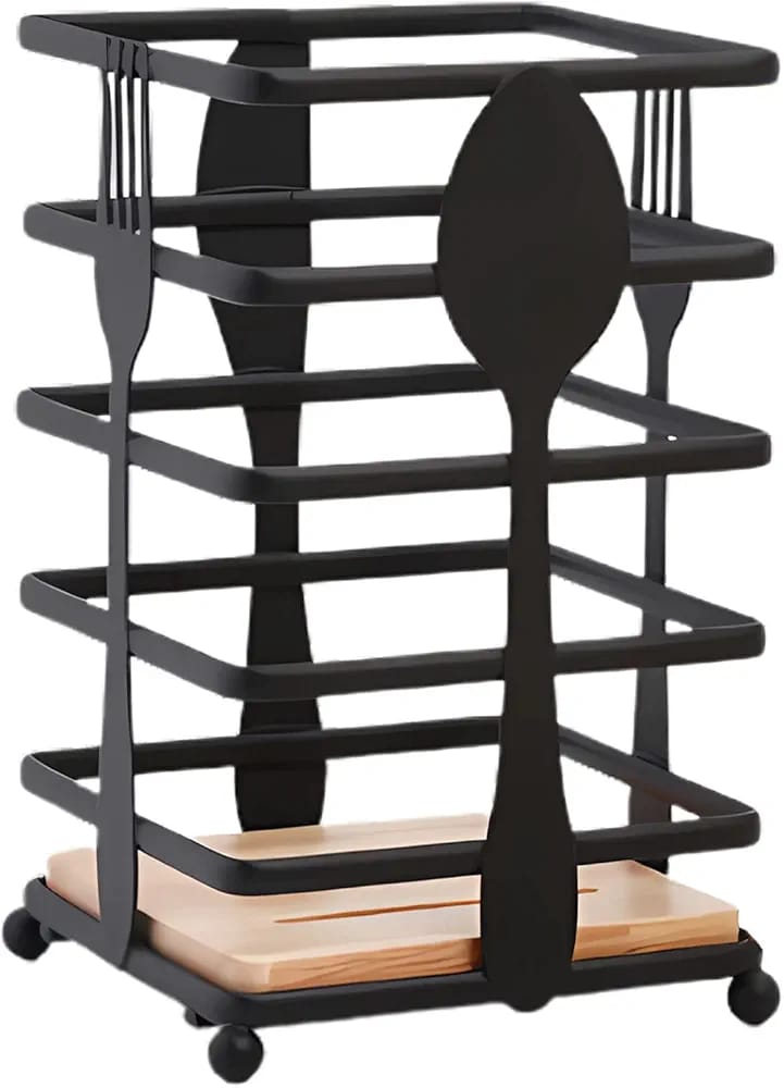 Metallic Essential Metal Spoon Holder-Square(SA2405-96) Apricot