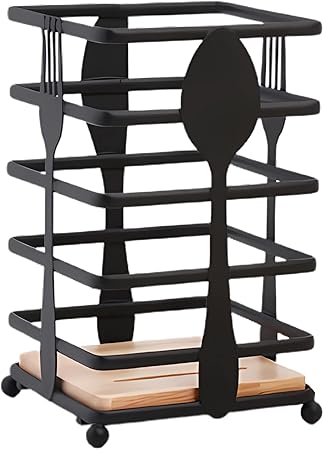 Metallic Essential Metal Spoon Holder-Square(SA2405-96) Apricot