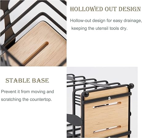 Metallic Essential Metal Spoon Holder-Square(SA2405-96) Apricot