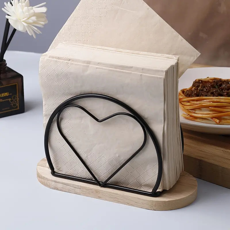 Metallic Napkins & Tissue Holder-14530Heart(SA2405-98) Tissue Box Apricot