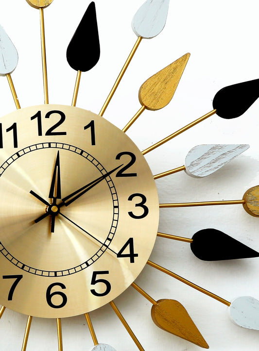 Modern Wall Clock-Multi 5361Arrows Clock Apricot