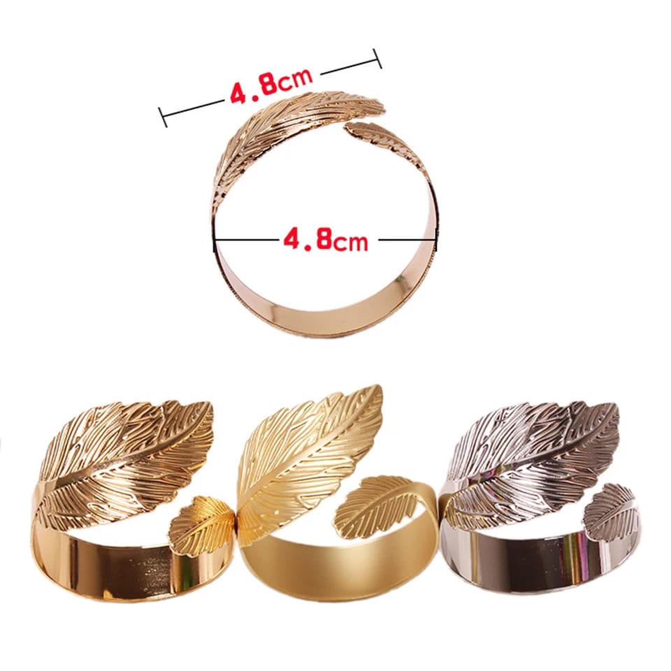 Napkin Holder Rings-Golden Feathers Apricot