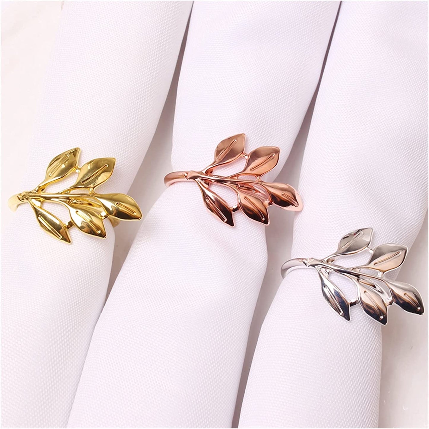 Napkin Holder Rings-Rowan Silver Kitchen Apricot