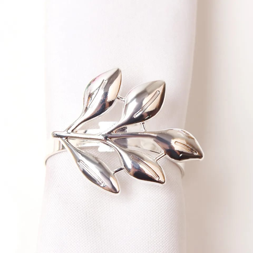 Napkin Holder Rings-Rowan Silver Kitchen Apricot