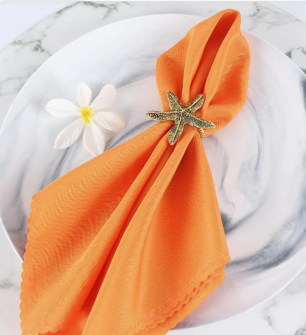 Napkin Holder Rings-StarFish(Gold) Kitchen Apricot