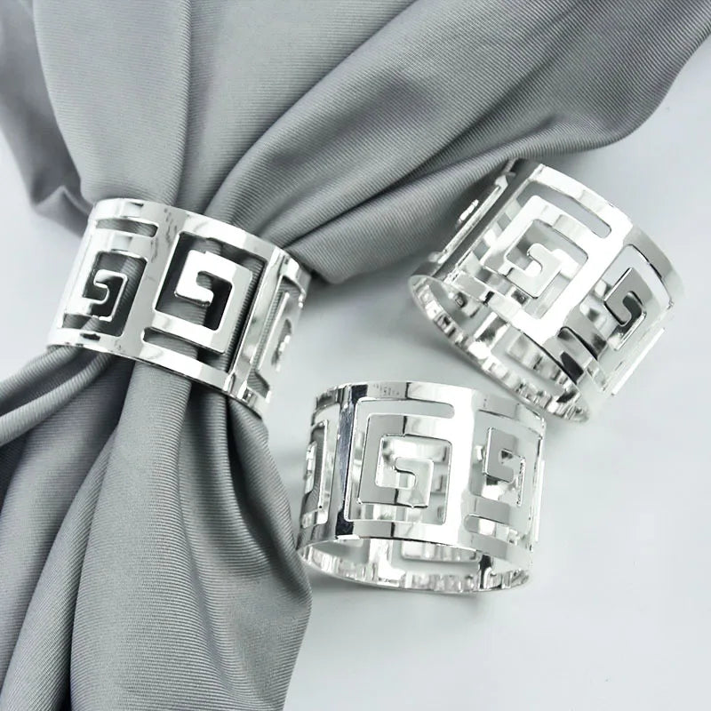 Napkin Holder Rings-Versace(Sliver) Kitchen Apricot