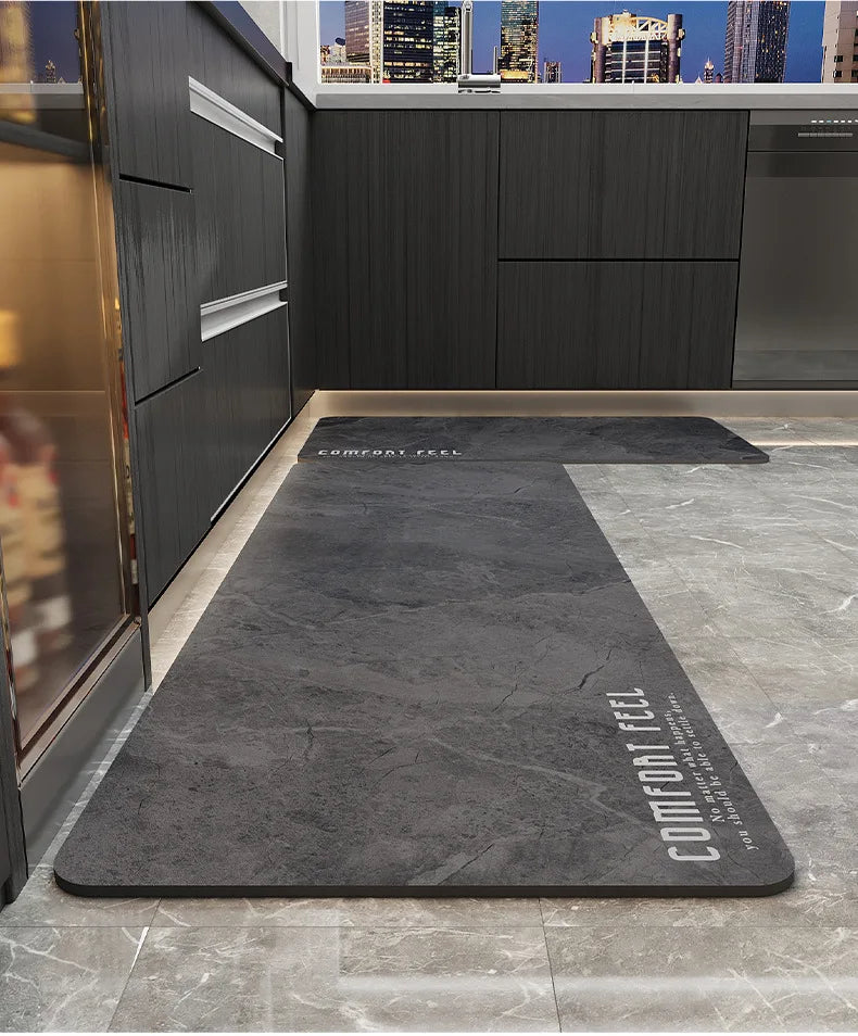 Non-Slip and Washable Rubber Kitchen Mat-(5851)(SA2553-12)5851 Feel Comfort Rugs Apricot