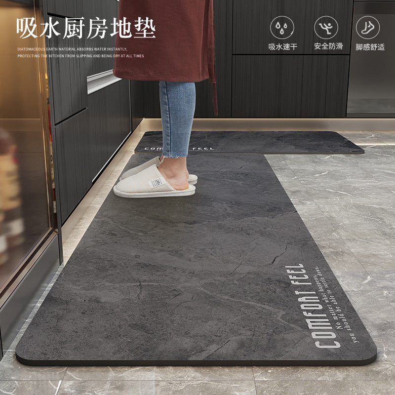 Non-Slip and Washable Rubber Kitchen Mat-(5851)(SA2553-12)5851 Feel Comfort Rugs Apricot