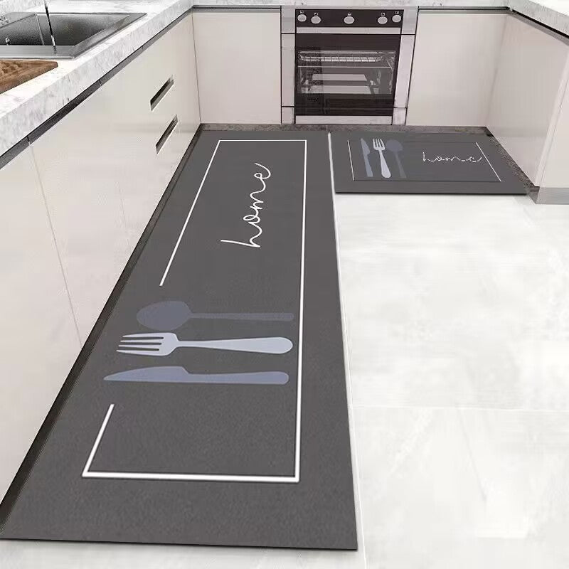 Non-Slip and Washable Rubber Kitchen Mat-(SA2553-12)14656HOME Rugs Apricot