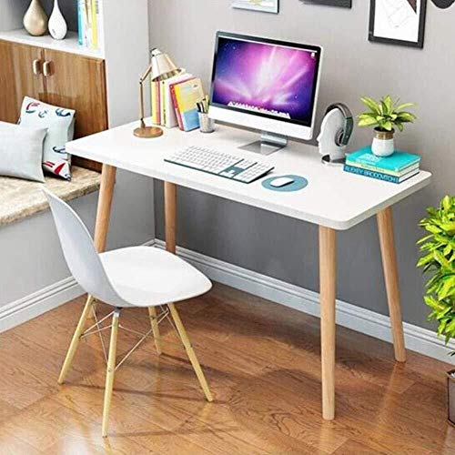 Nordic Modern Computer Study Table-White Apricot