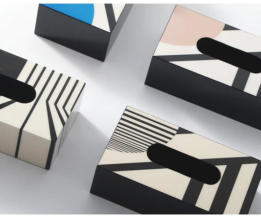 Nordic Style Wooden Tissue Box Tissue Box Apricot