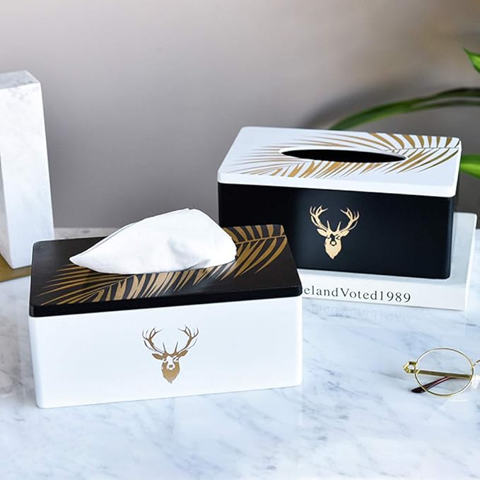 Nordic Style Wooden Tissue Box-Black Hawk(SA2405-25) Tissue Box Apricot