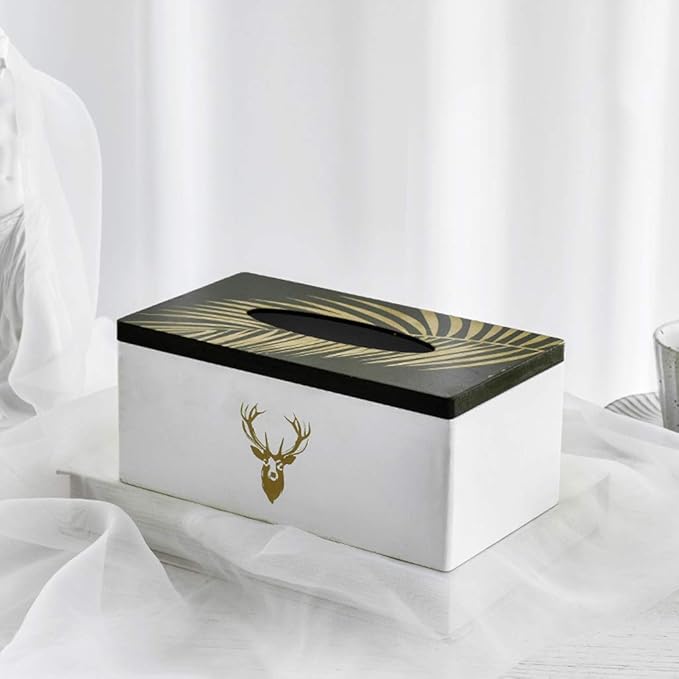 Nordic Style Wooden Tissue Box-Black Hawk(SA2405-25) Tissue Box Apricot