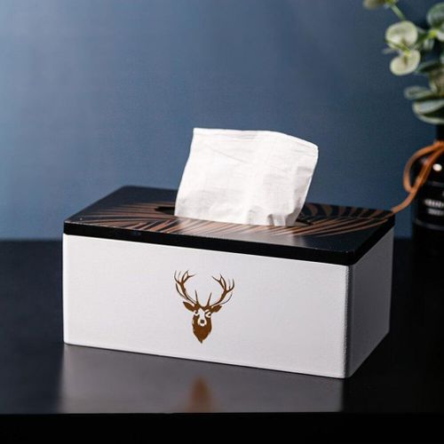 Nordic Style Wooden Tissue Box-Black Hawk(SA2405-25) Tissue Box Apricot