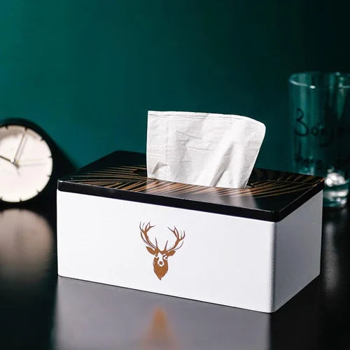 Nordic Style Wooden Tissue Box-Black Hawk(SA2405-25) Tissue Box Apricot