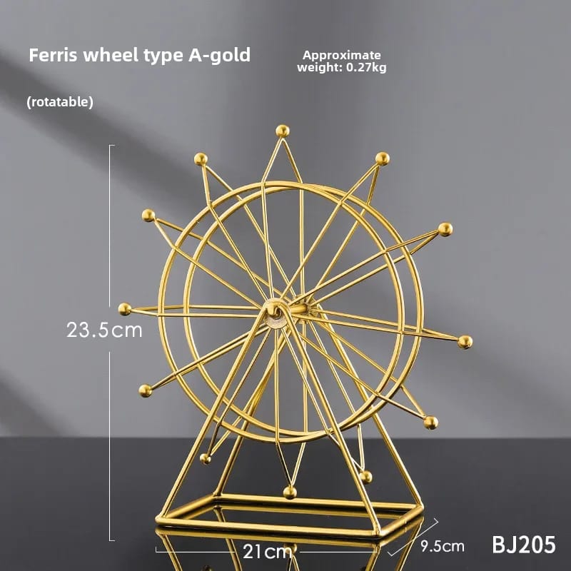 Nordic creative rotating Ferris5537 wheel(SA2405-156) Tissue Box Apricot