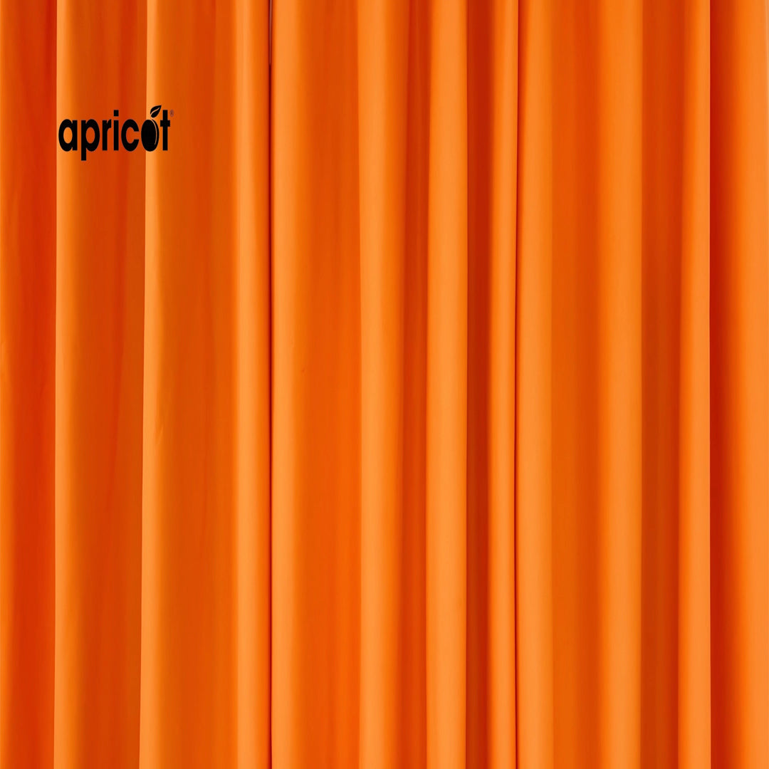 Plain Dyed Laminated Curtain-Orange