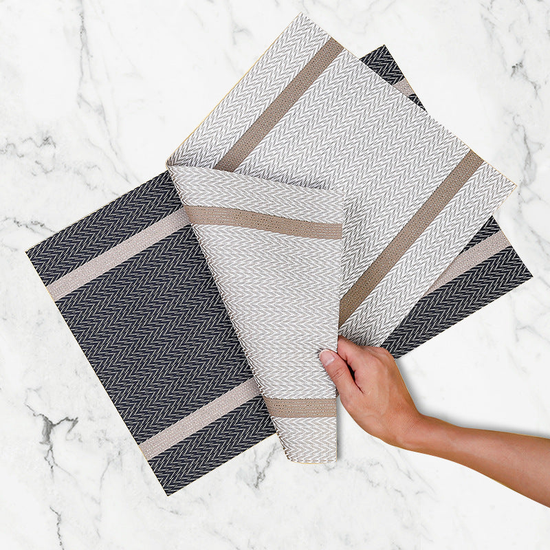 PVC Table Place Mats-Beige Weaves Table Mats Apricot