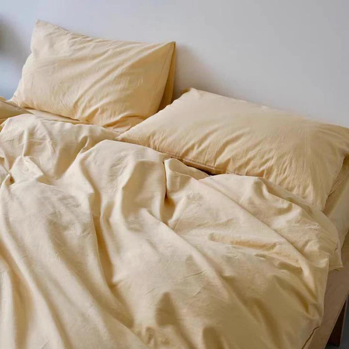 8 PCs Winter Razai Set-Solid Beige Comforters Apricot