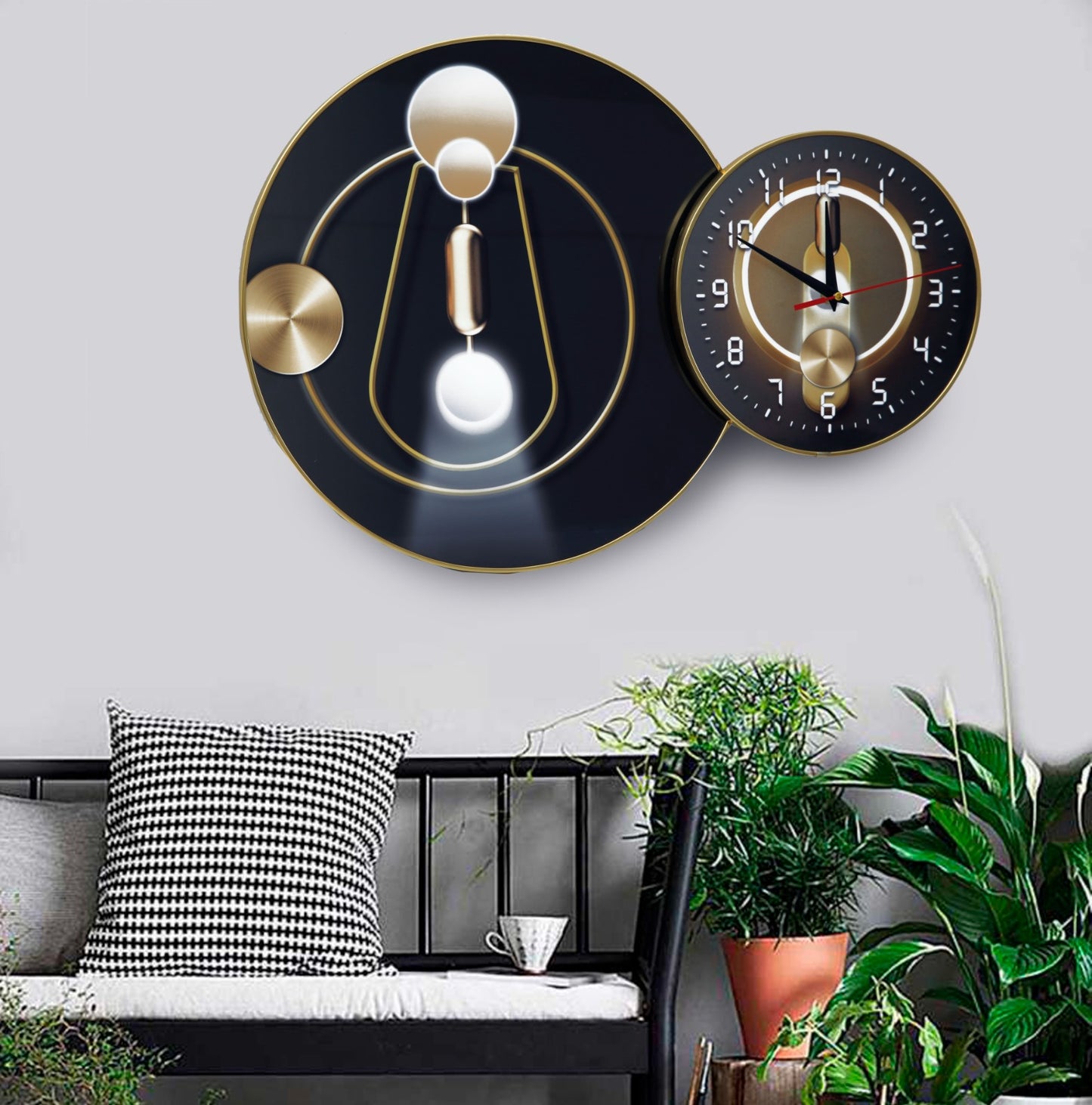 Pendulum Frame with Clock Clock Apricot