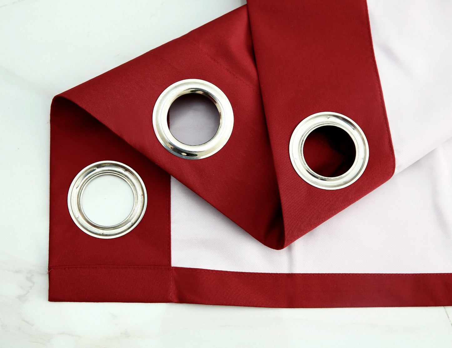 Plain Dyed Laminated Curtain-Maroon Curtains Apricot