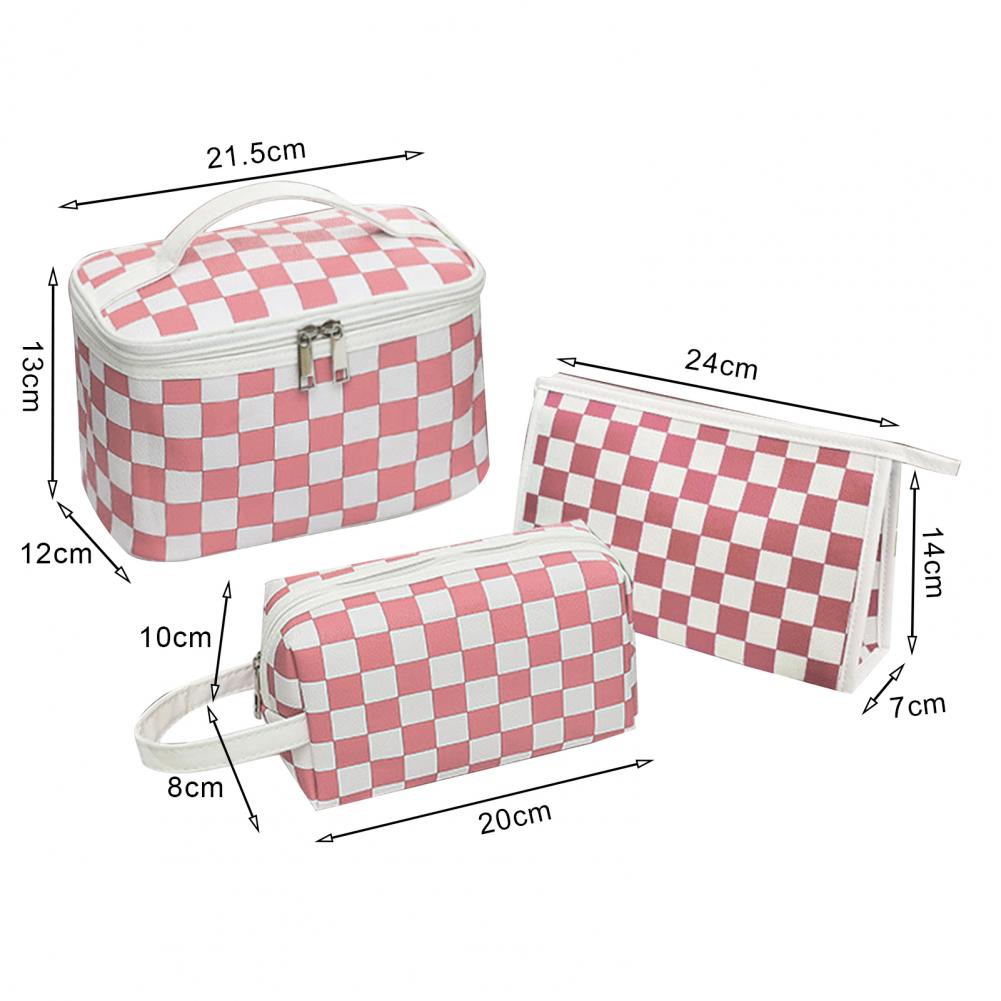 Portable Makeup Organizer Bag Cosmetic Organizer Apricot