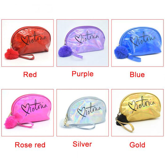 Portable Makeup Organizer Bag Victoria-Golden Cosmetic Pouches Apricot