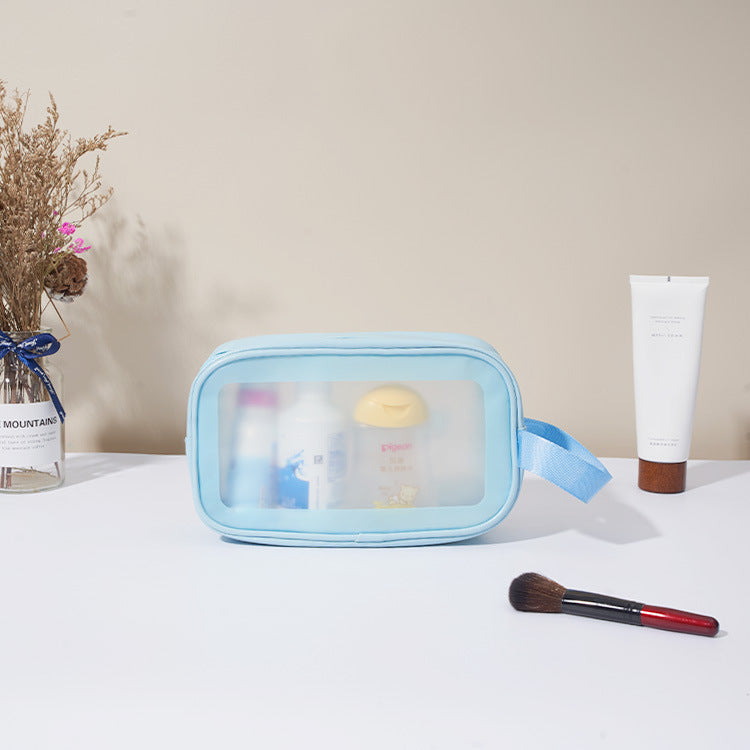 Portable Makeup Organizer Bag WASHBAG-(5722)Blue Small(SA2405-124) Cosmetic Organizer Apricot