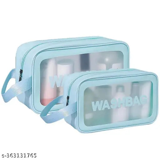 Portable Makeup Organizer Bag WASHBAG-Blue Large(SA2405-123) Cosmetic Organizer Apricot