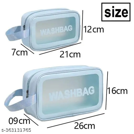 Portable Makeup Organizer Bag WASHBAG-Blue Large(SA2405-123) Cosmetic Organizer Apricot