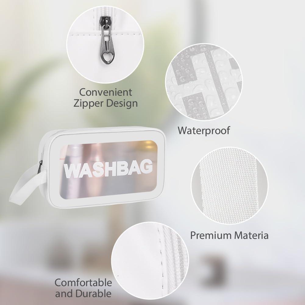 Portable Makeup Organizer Bag WASHBAG-White Small(SA2405-122) Cosmetic Organizer Apricot
