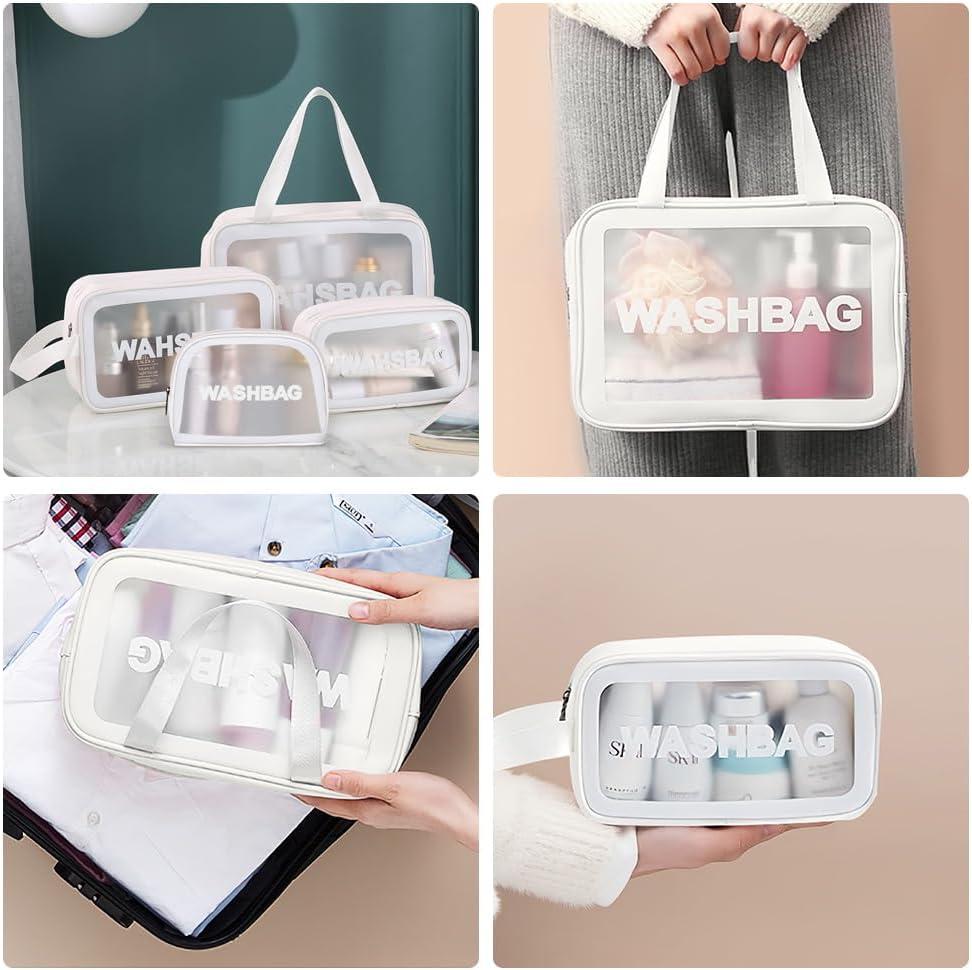 Portable Makeup Organizer Bag WASHBAG-White Small(SA2405-122) Cosmetic Organizer Apricot