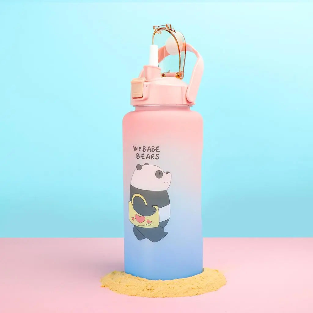 Premium We Babe Bears Water Bottle(Pink)- 5470-2 Liters Apricot