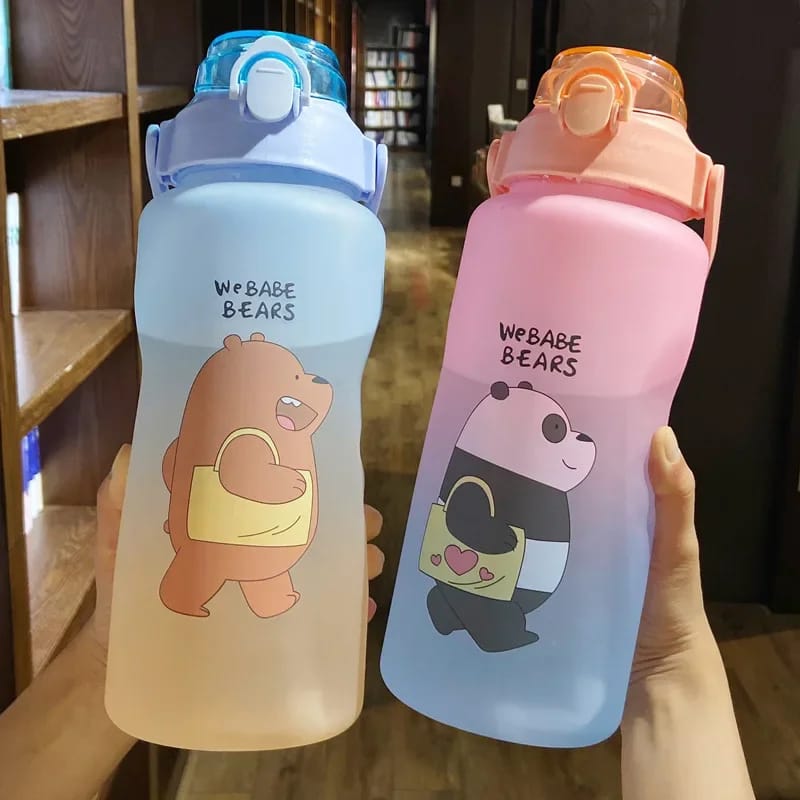 Premium We Babe Bears Water Bottle(Pink)- 5470-2 Liters Apricot