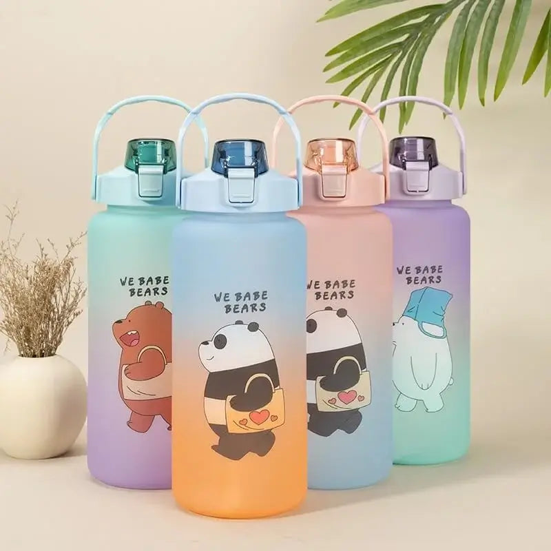 Premium We Babe Bears Water Bottle(Pink)- 5470-2 Liters Apricot