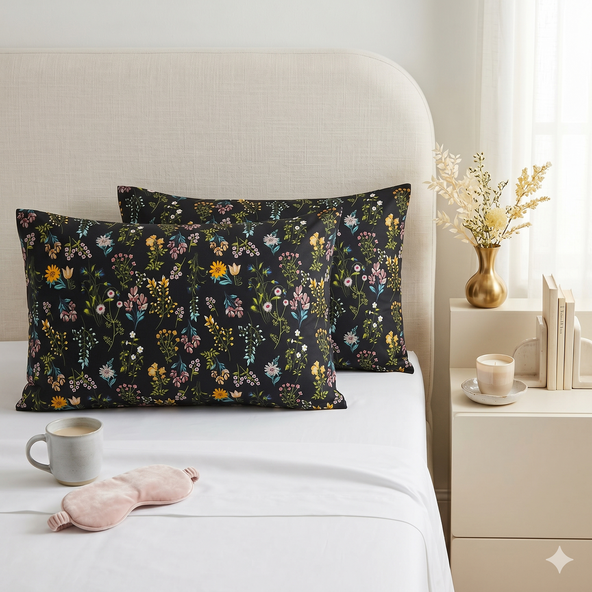 Printed Pillow Covers Pack of 2- PC008 cushions Apricot