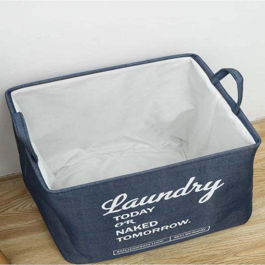 Rectangular Eva Collapsible Laundry Basket-Blue  Apricot