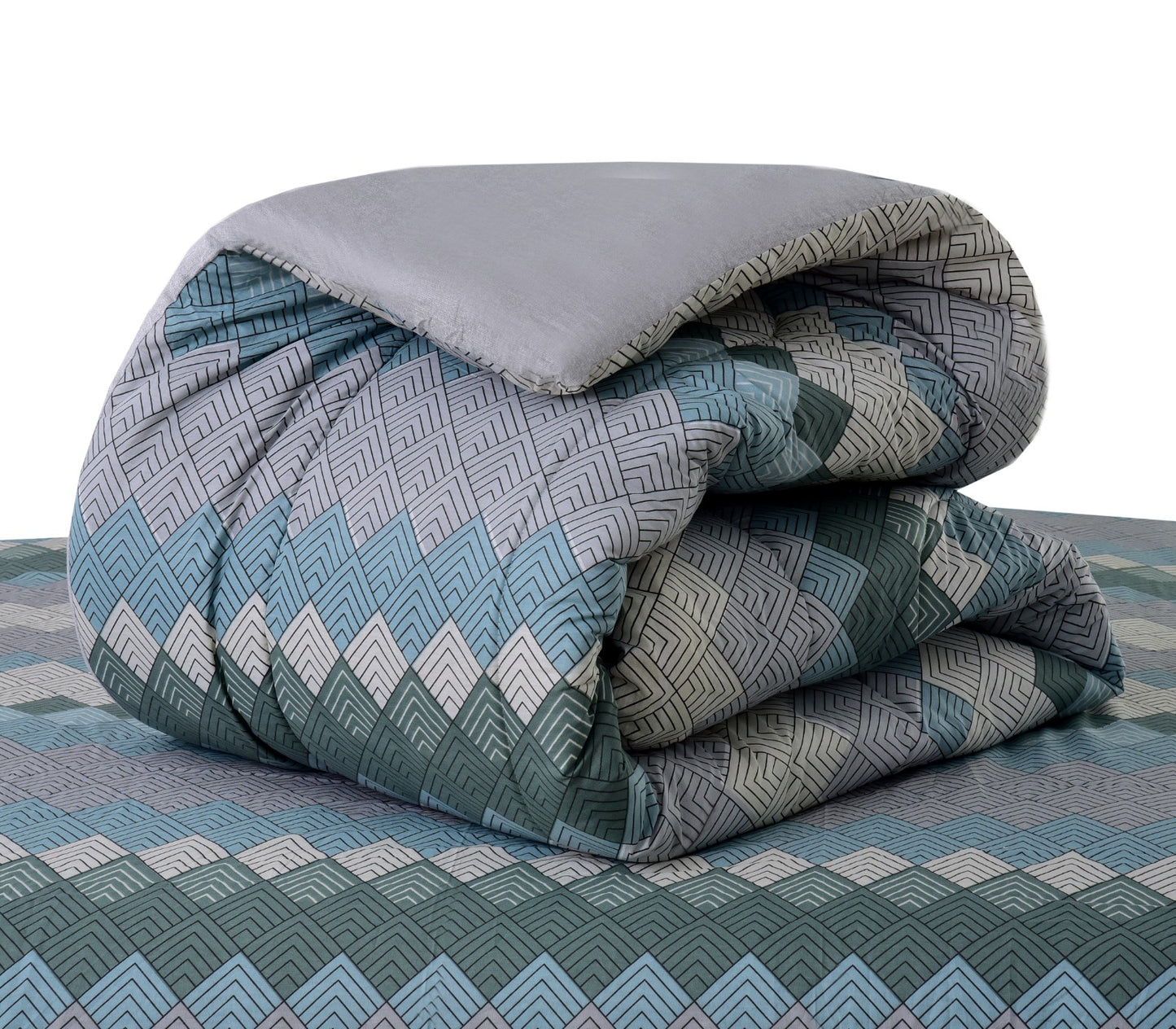 1 PC Double Winter Comforter-Retro Scale Comforters Apricot