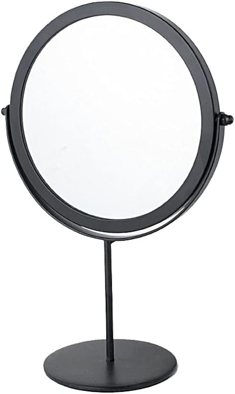 Rotatable Black Vanity Mirror-(5508)Round(SA2405-160) Cosmetic Organizer Apricot