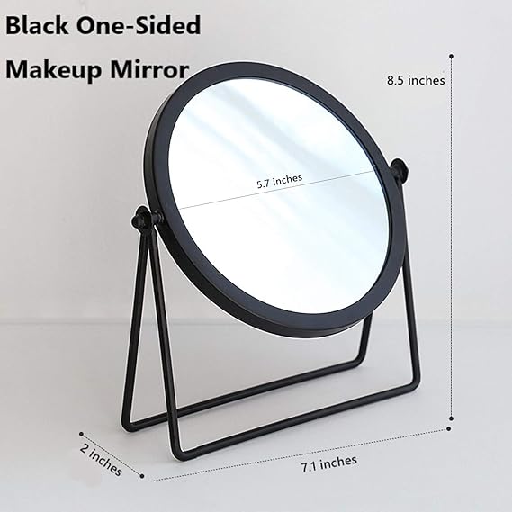 Rotatable Black Vanity Mirror-14295(SA2405-158) Cosmetic Organizer Apricot