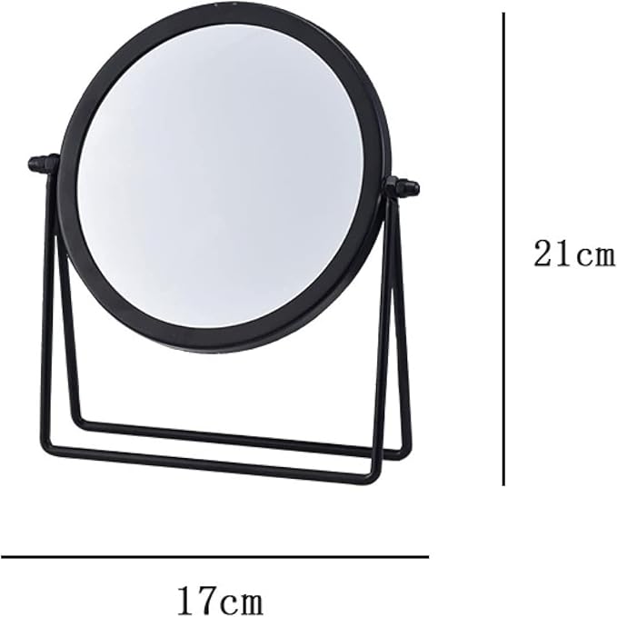 Rotatable Black Vanity Mirror-14295(SA2405-158) Cosmetic Organizer Apricot