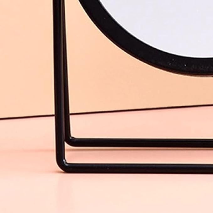 Rotatable Black Vanity Mirror-14295(SA2405-158) Cosmetic Organizer Apricot